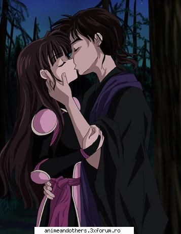 Miroku si Sango - pe mn ma amuza atunci knd ii pune mana pe fund - Inuyasha